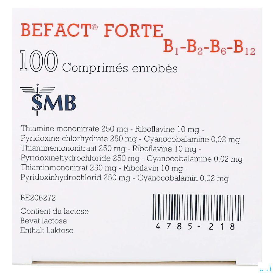 Befact Forte B1-B2-B6-B12 Omhulde Tabl 100