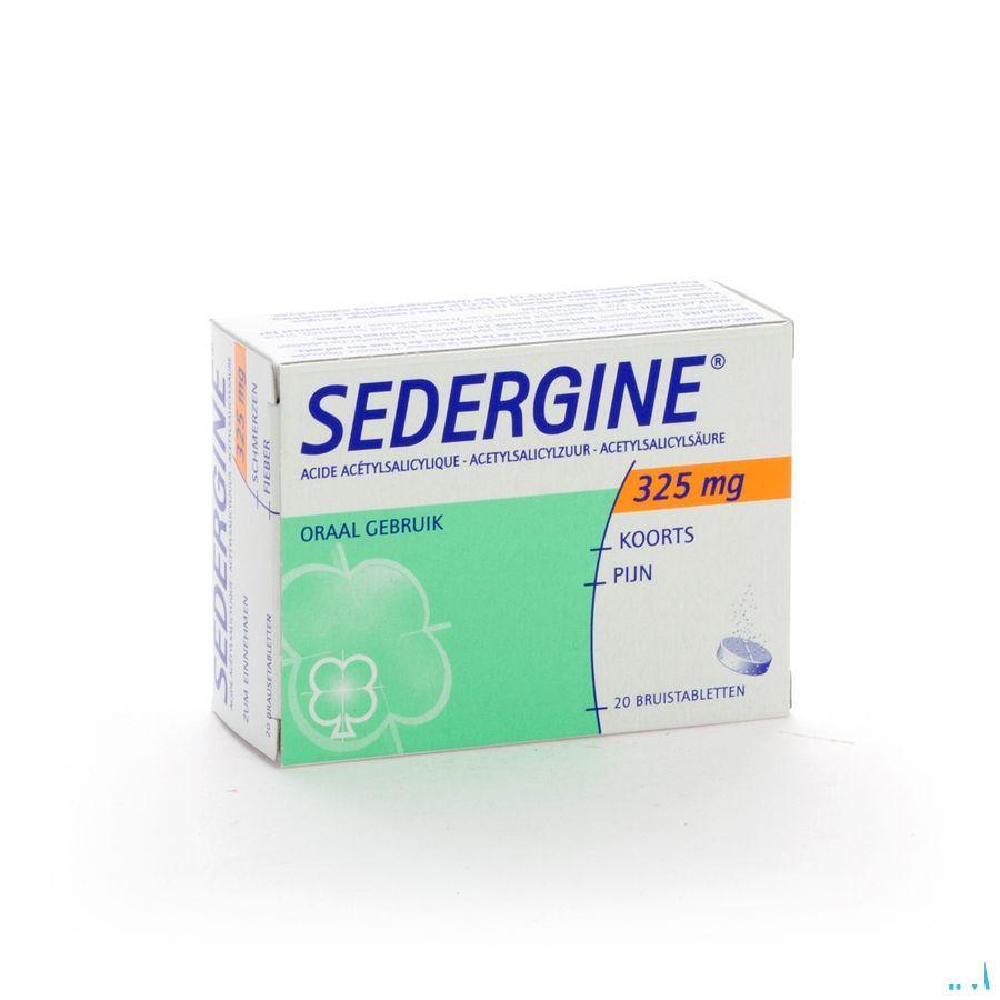 Sedergine 325 mg Comprimes Effervescents 20