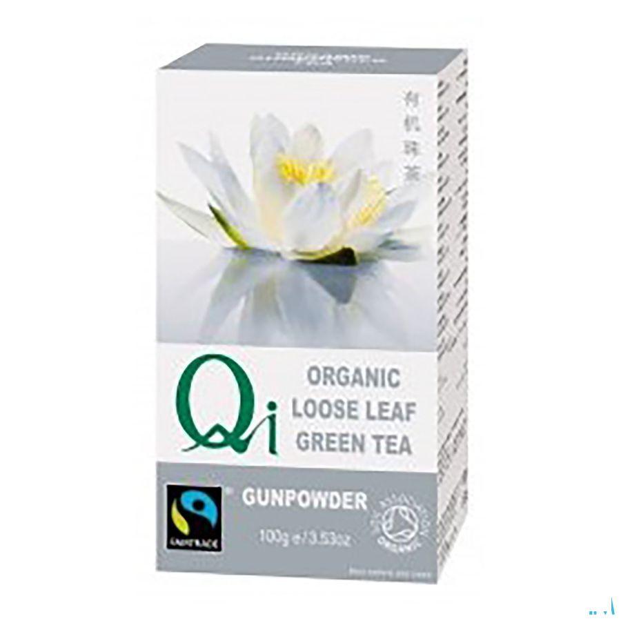 Qi Bio Groene Thee Gunpowder 100 g  -  Mannavita