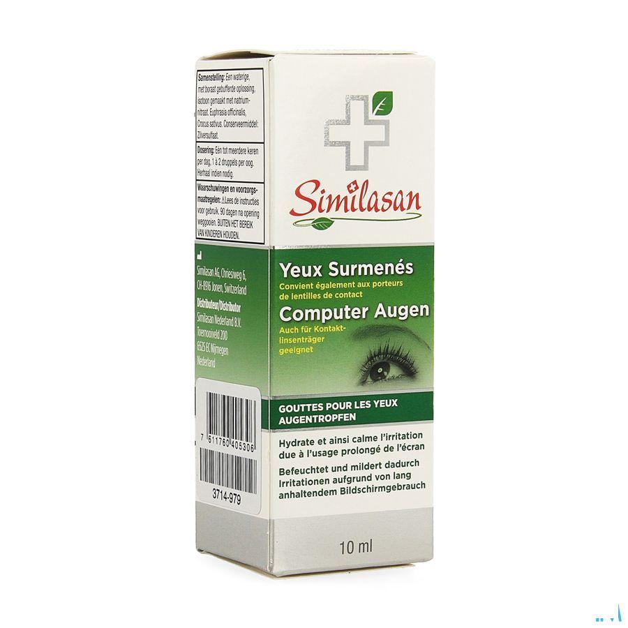 Similasan Yeux Surmenes Ordinateur Gouttes 10 ml