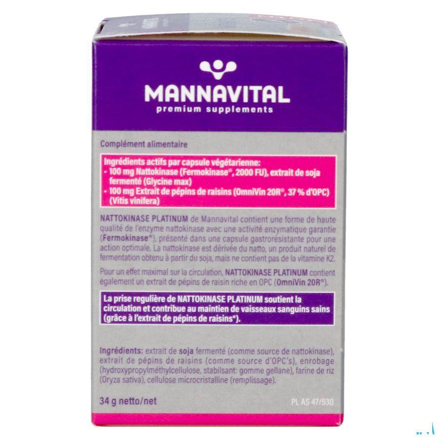 Mannavital Nattokinase Platinum + OPC V-Caps 90