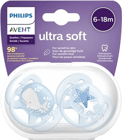 Philips Avent Fopspeen 6M+ Soft Boy  -  Bomedys