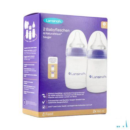 Lansinoh Zuigfles Natural Wave 2X160 ml