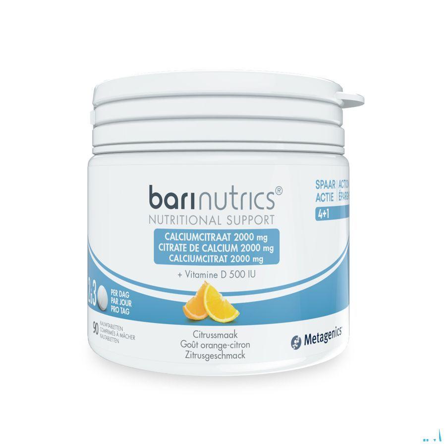 Barinutrics Calciumcitraat Citrus Kauwtabletten 90  -  Metagenics
