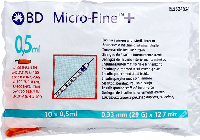 Bd Microfine+ Ins.Spuit 0,5  ml 29G 12,7Mm 10 324824