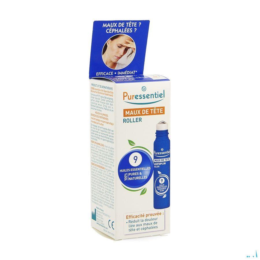 Puressentiel Roller Hoofdpijn 9 Essentiele Olie 5 ml  -  Puressentiel