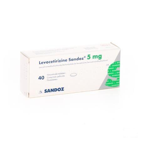 Levocetirizine Sandoz 5 mg Tabletten Enrob. 40 X 5 mg