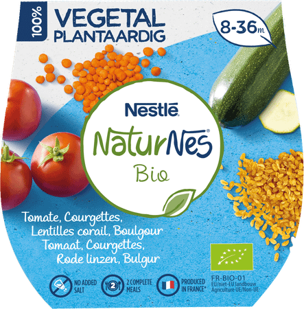Naturnes Plantaardig Tom.Courg.Koraal.Boulg.2X190G  -  Nestle