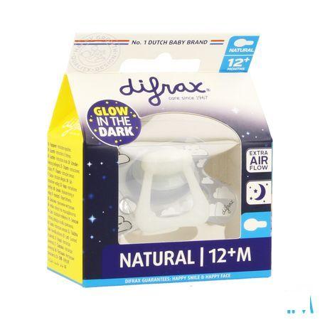Difrax Fopspeen Natural 12 + Nacht  -  Difrax
