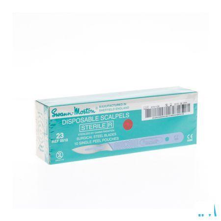 Scalpel S.m Disposable Steriel Nr23 10  -  Wm Supplies