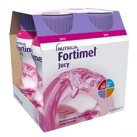 Fortimel Jucy Aardbei Cluster 4x200 ml 65462  -  Nutricia