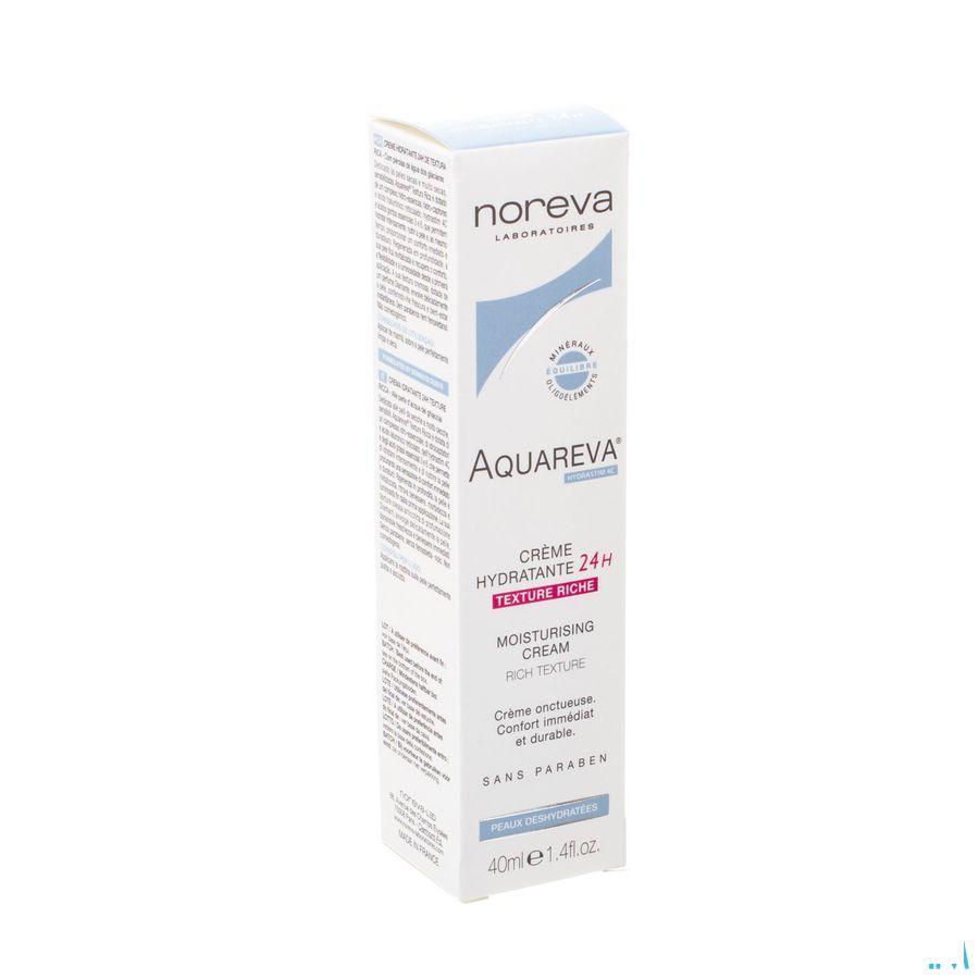 Aquareva Creme Hydra 24h Texture Riche Tube 40 ml  -  Noreva Led