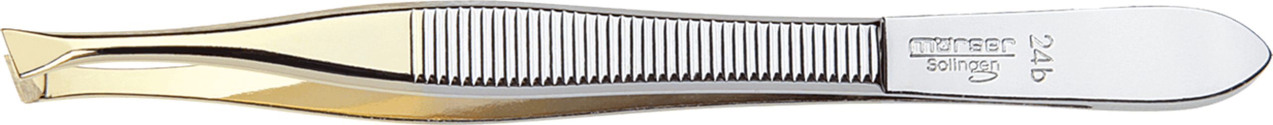 Morser Pincet, Schuine Punten, Verguld Nr 24b  -  Eureka Pharma