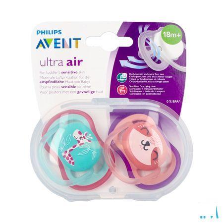 Philips Avent Sucette +18M Air Girl Giraffe Chat