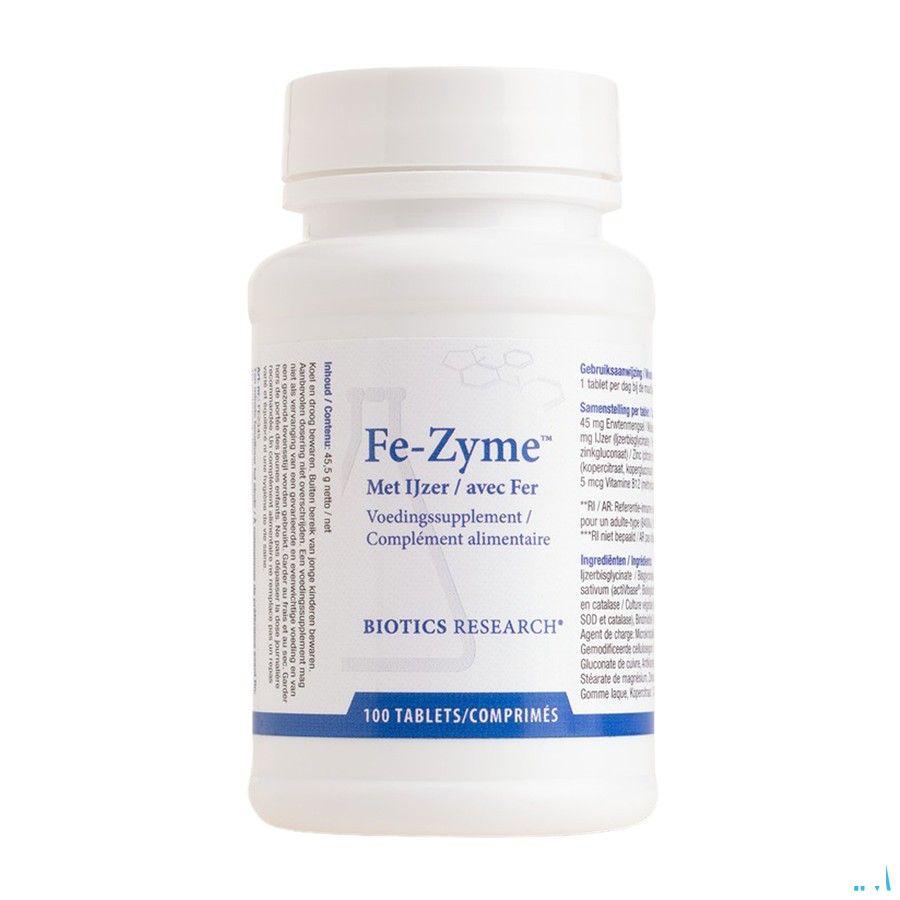 Biotics Fe-Zyme 25mg 100 comprimés  -  Energetica Natura
