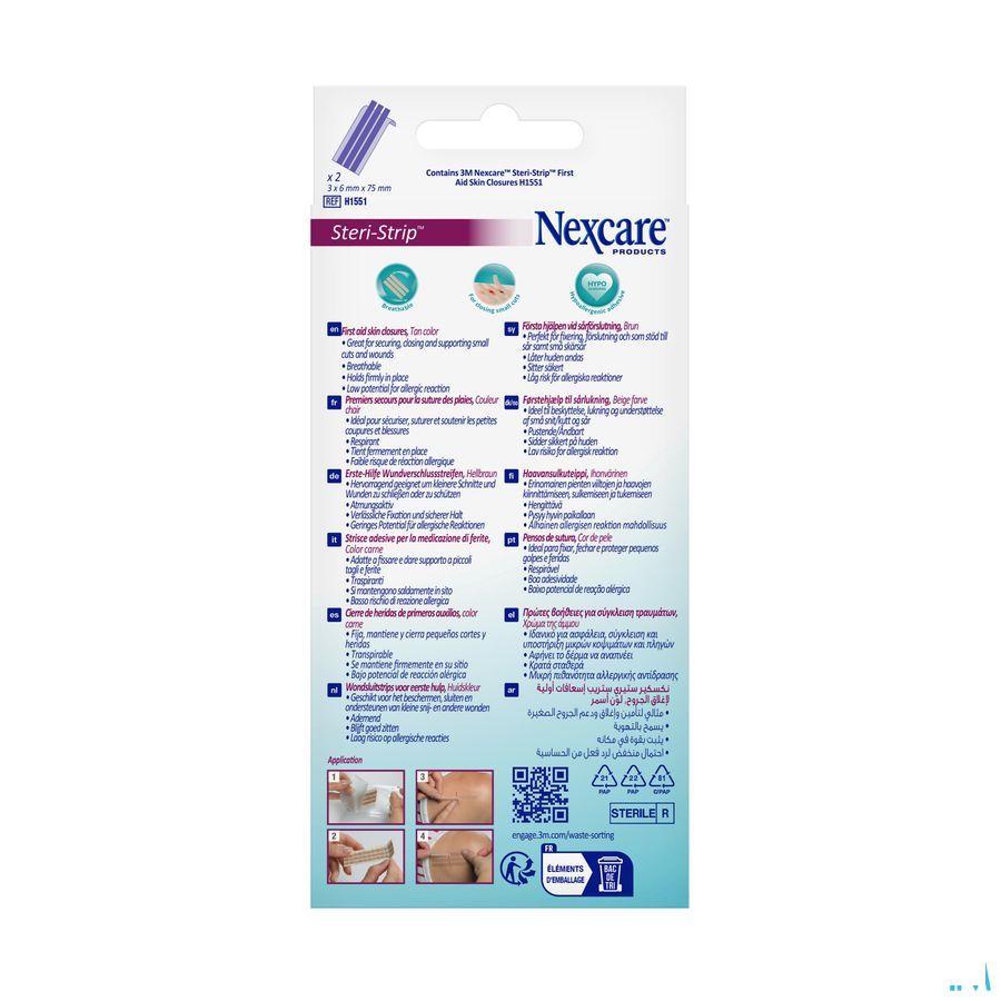 Nexcare 3M Steri-Strip Wondsluit. Beige 6mm x 75mm 6