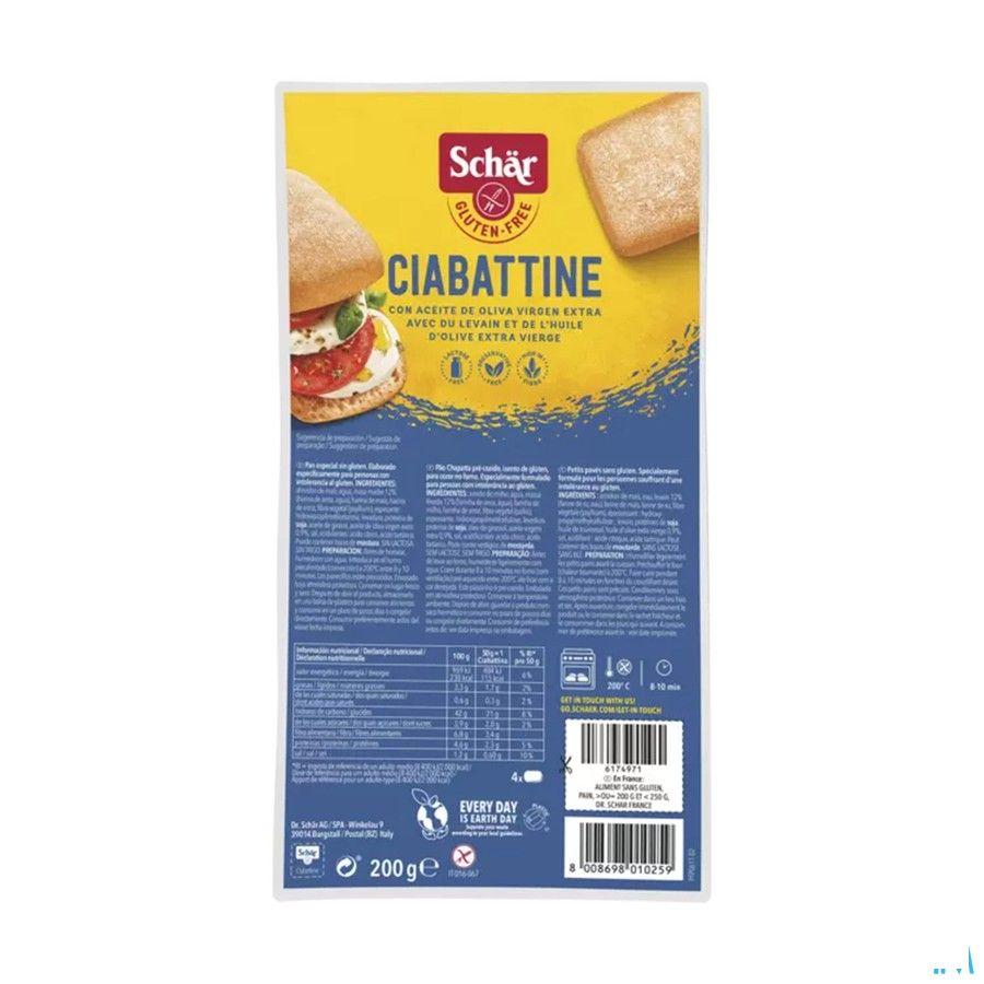 Schar Ciabatta Glutenvrij 200 gr 6593  -  Revogan