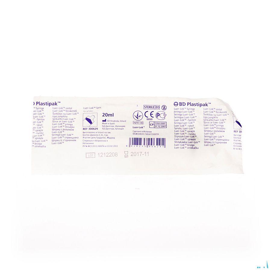 Bd Plastipak Spuit Luer-Lok 20  ml 1 300629