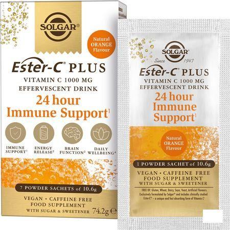Solgar Ester-C Plus 1000Mg Zakje 7X10,6G  -  Solgar Vitamins