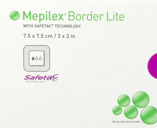 Mepilex Border Lite Verband Ster 7,5x 7,5 5 281200  -  Molnlycke Healthcare Mepilex Border Lite Verband Ster 7,5x 7,5 5 281200  -  Molnlycke Healthcare