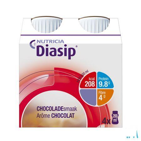 Diasip Chocolat Bouteille 4X200 ml  -  Nutricia