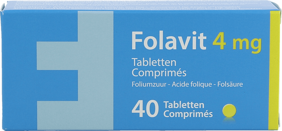 Folavit 4 mg Comp 40 X 4 mg Nf Rempl.1351394  -  Kela Pharma