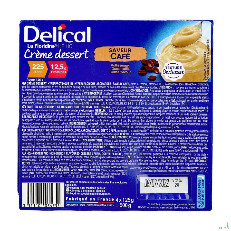 Delical Creme Dessert La Floridine Koffie 4X125 g  -  Bs Nutrition