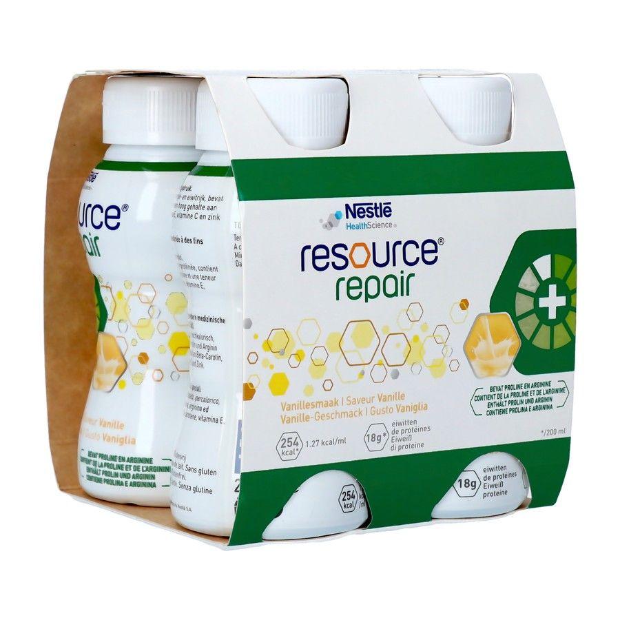 Resource Repair Vanille Fles 4x200 ml  -  Nestle