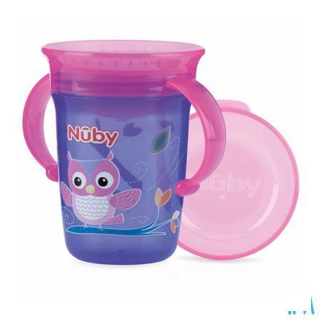 Nuby 360r Wonder Cup Handvatten Paars 240 ml  -  New Valmar