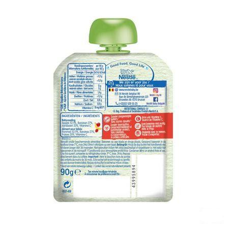 Naturnes Appel Banaan Aardbei 90 gr  -  Nestle