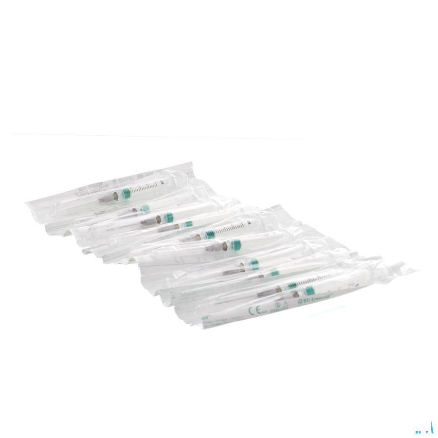 Bd Emerald Spuit 2 ml + Naald 22 gr 1 1/4 10 307728