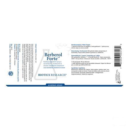 Biotics Berberol Forte 60 capsules  -  Energetica Natura