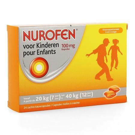 Nurofen Kind 100 mg Zachte KauwCapsule 24