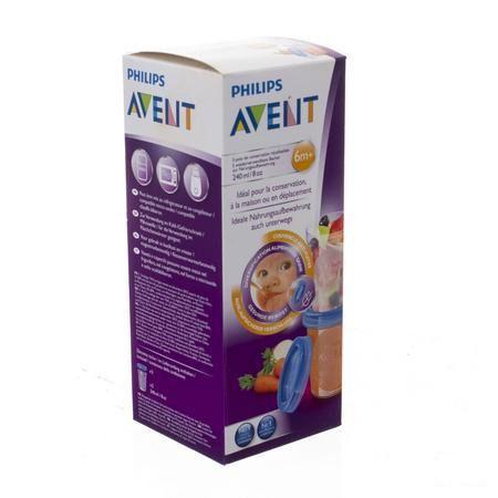 Philips Avent Via Natural Set Bewaarbeker 240 ml Scf639/05  -  Bomedys