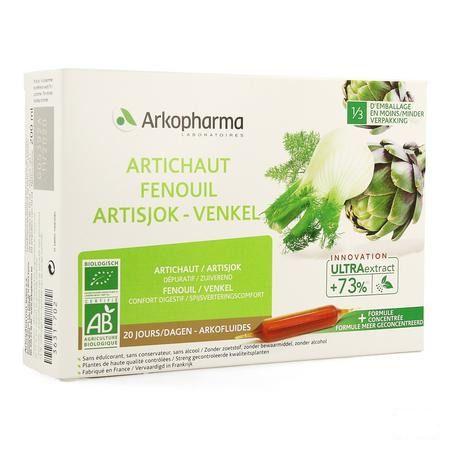 Arkofluide Artichaut Fenouil Bio Ampoule 20  -  Arkopharma