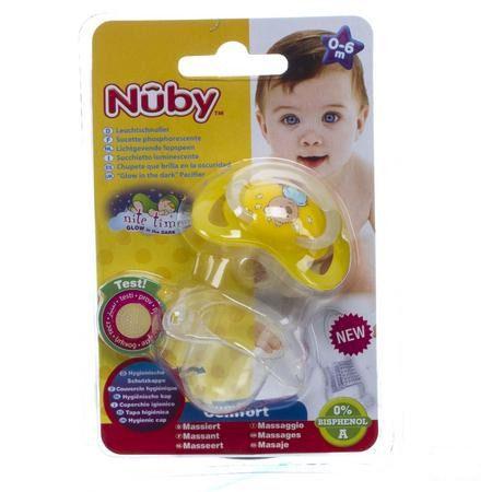 Nuby C Fopspeen Polyprop. Ortho Lichtgevend 0-6m  -  New Valmar