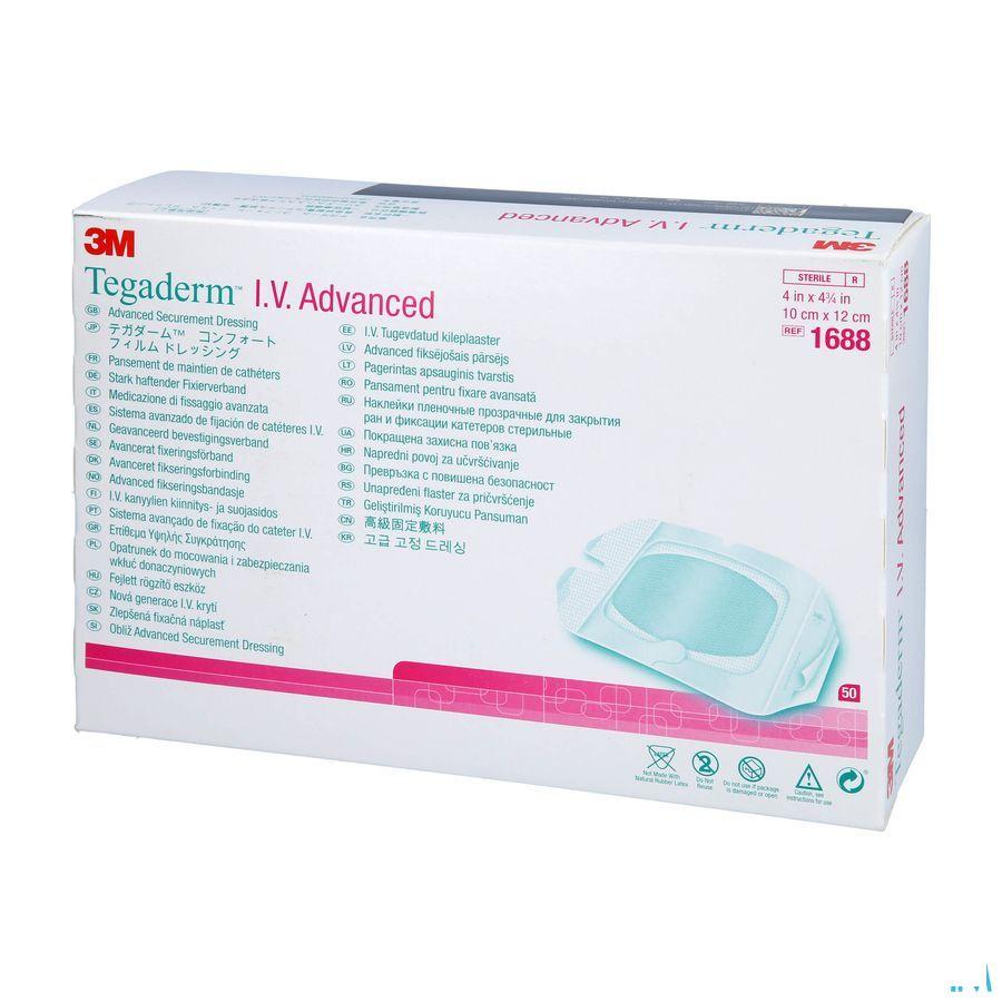 Tegaderm Iv Advanced Dressing 10,0x12,0cm 50 1688  -  3M