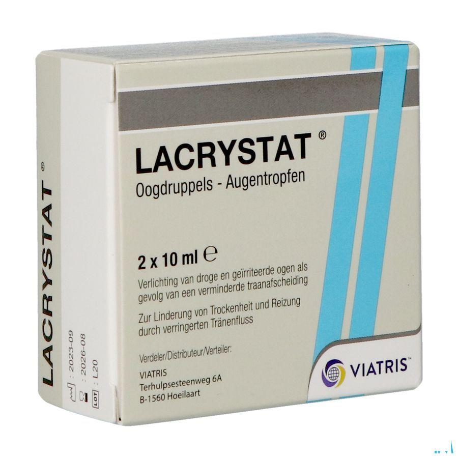 Lacrystat Collyre Flacon 2x10 ml