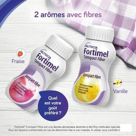 Fortimel Compact Fibre Aardbei 4x125 ml  -  Nutricia