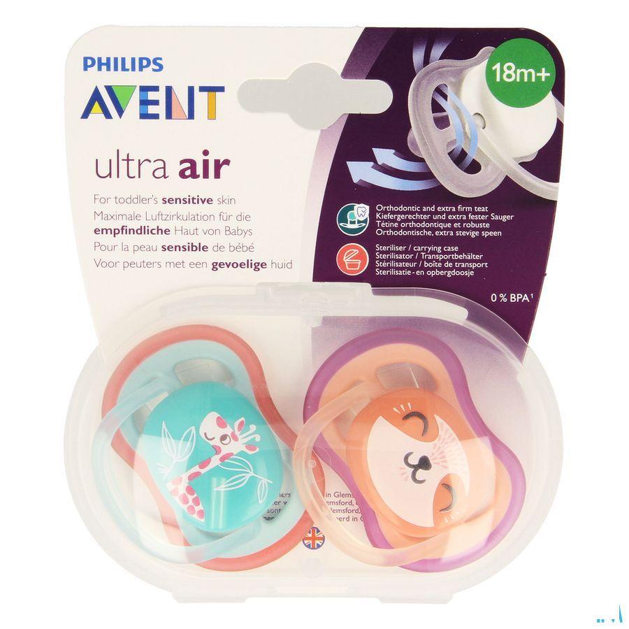 Philips Avent Sucette +18M Air Girl Giraffe Chat