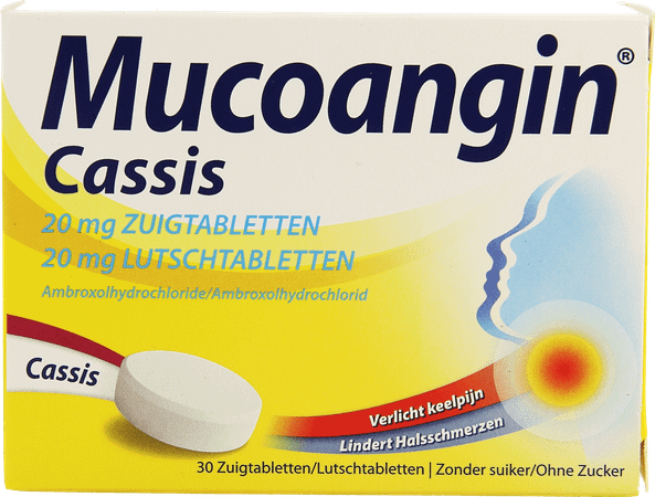 Mucoangin Zwarte Bes Zuigtabletten 30x20 mg