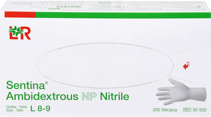 Sentina Ambidextrous Nitrile Gant Exam. L 200  -  Lohmann & Rauscher