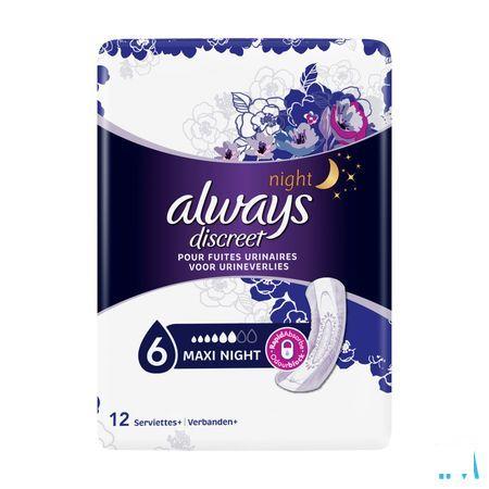 Always Discreet Incontinence Pads Maxi Night Spx12