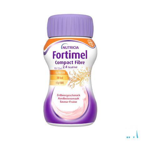 Fortimel Compact Fiber 2.4Kcal Aardbei 4 x 125 ml
