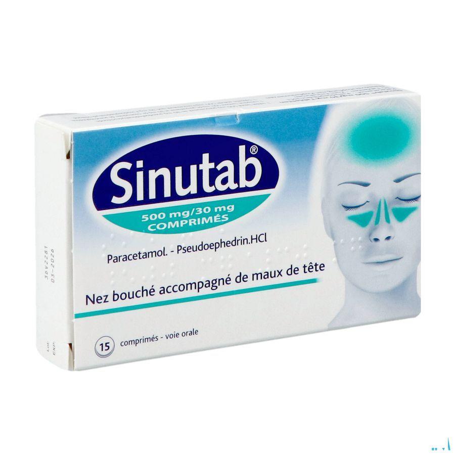 Sinutab 500/30 mg Comprimes 15