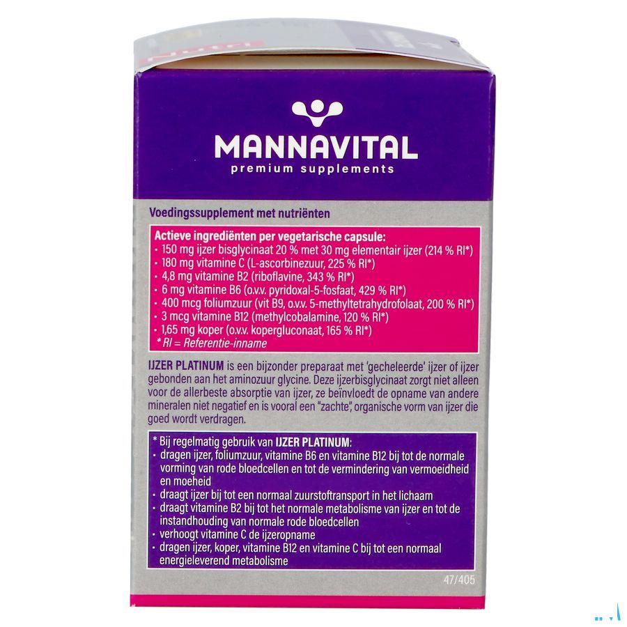 Mannavital Ijzer Platinum V-Capsule 60