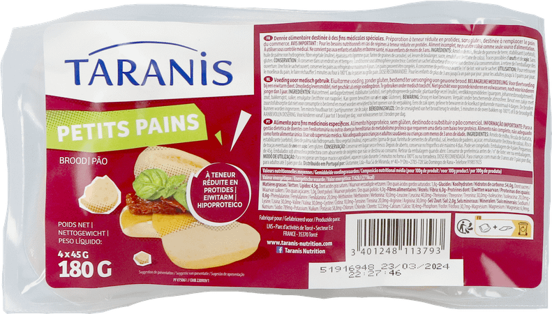 Taranis Kleine Broodjes 4x45 gr 4634  -  Revogan
