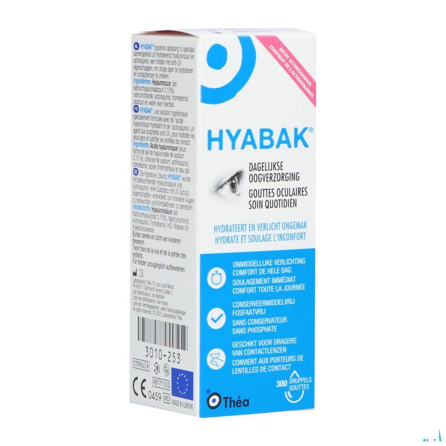 Hyabak 0,15% Oogdruppels Hyaluron 10 ml 