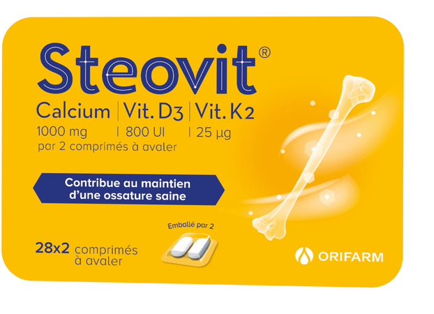 Steovit Calcium/Vitd3/Vit K2 1000Mg/880Iu Comp2X28  -  Orifarm Healthcare