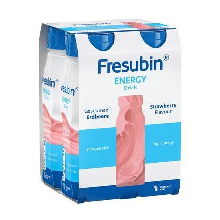 Fresubin Energy Drink Fraise Flacon 4x200 ml  -  Fresenius